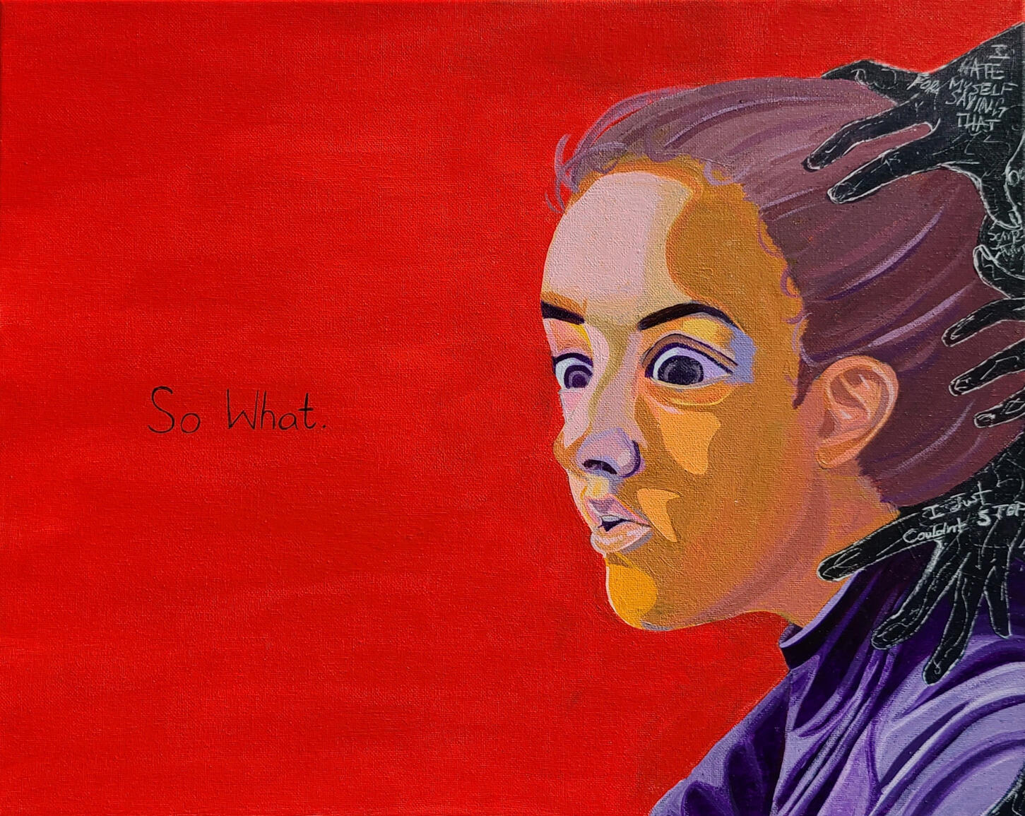 So What acrylic on canvas 19 x 16 2021